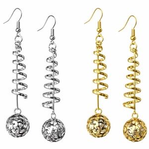 Long Spiral Dangling Earrings